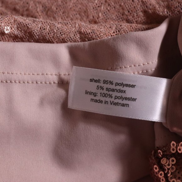 Lane Bryant Surplice Pleat-Waist Sequin Dress, rose gold champagne sequin, 20 - Picture 9 of 12